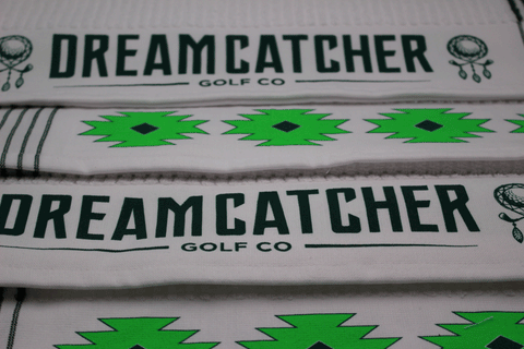 Dreamcatcher Golf Caddie Towel | Butterfly - Green