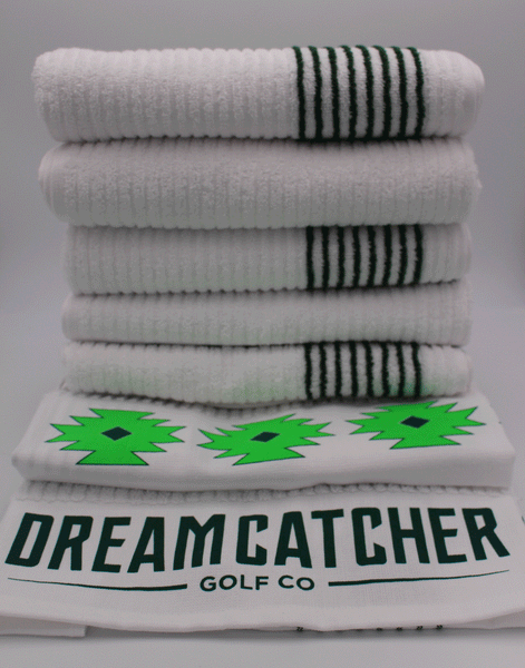 Dreamcatcher Golf Caddie Towel | Butterfly - Green