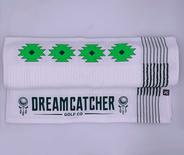 Dreamcatcher Golf Caddie Towel | Butterfly - Green