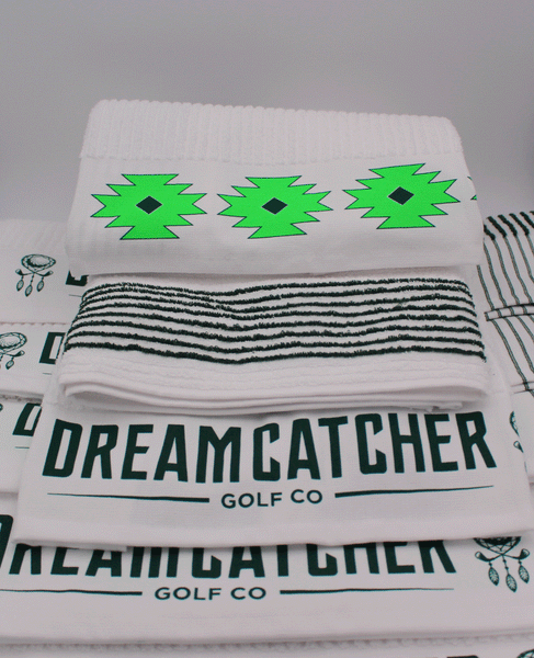 Dreamcatcher Golf Caddie Towel | Butterfly - Green